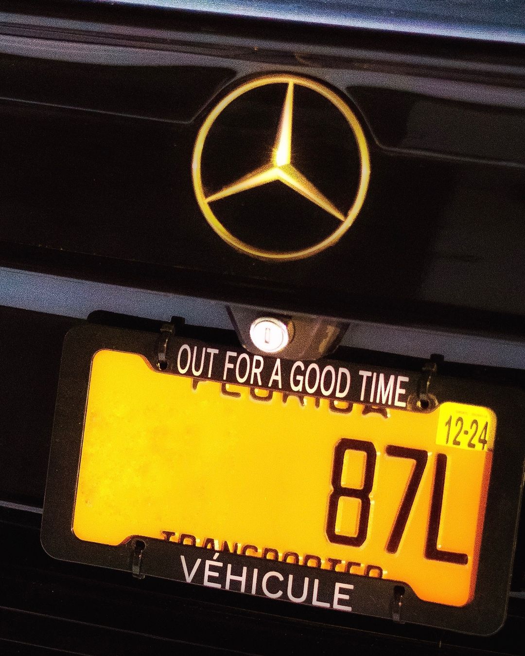 OUT FOR A GOOD TIME LICENCE PLATE FRAME