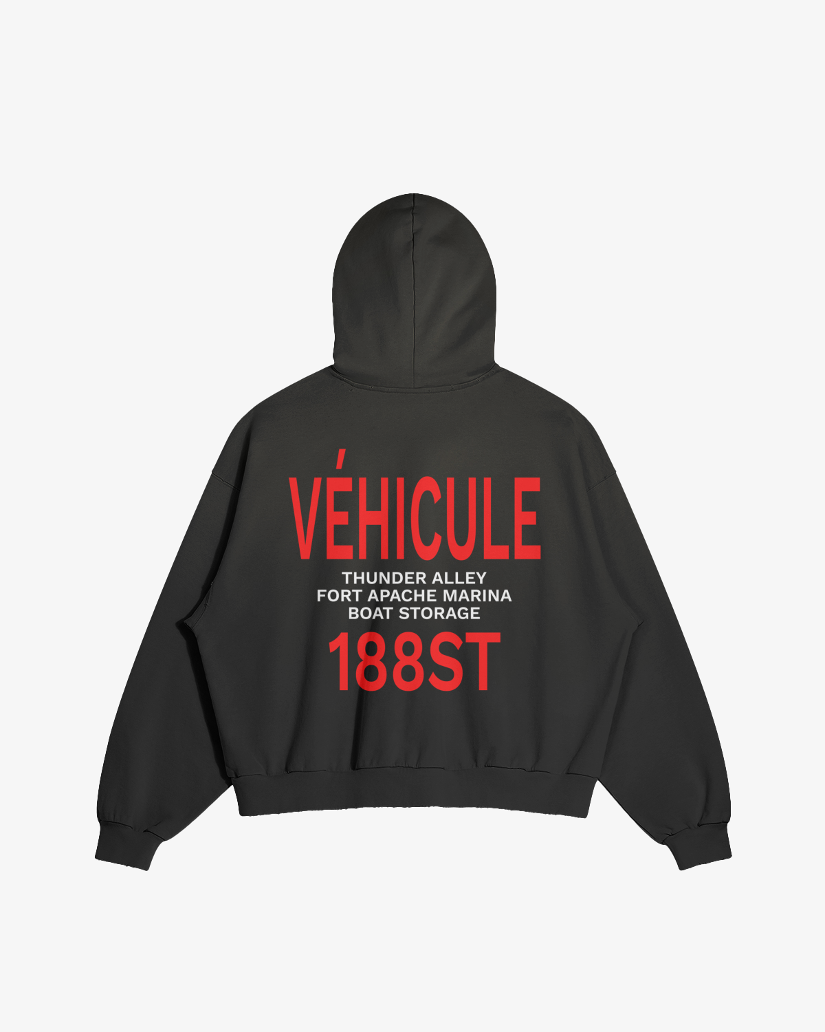 188ST GRAPHIC DISTRESSED HOODIE BLACK