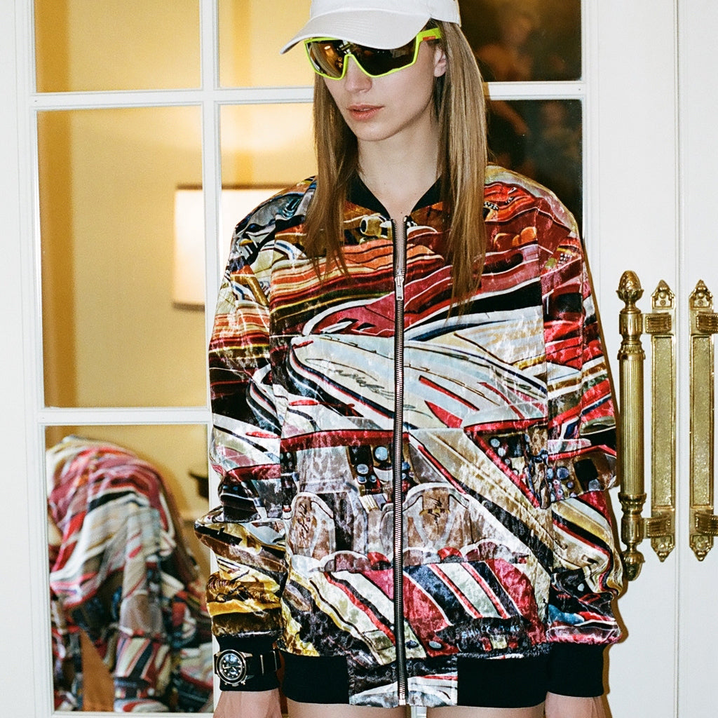 Invisible Water Velvet Bomber Jacket - VÉHICULE