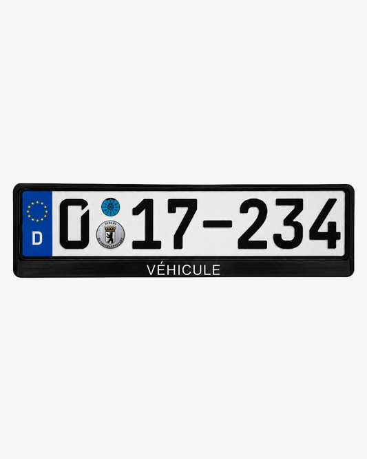 EUROPEAN LICENCE PLATE FRAME