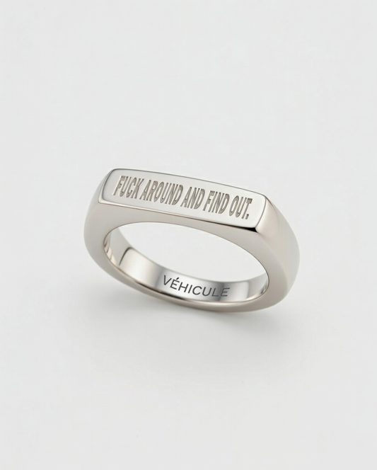FAFO STERLING SILVER RING