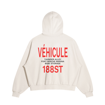 188ST GRAPHIC DISTRESSED HOODIE LIGHT BEIGE