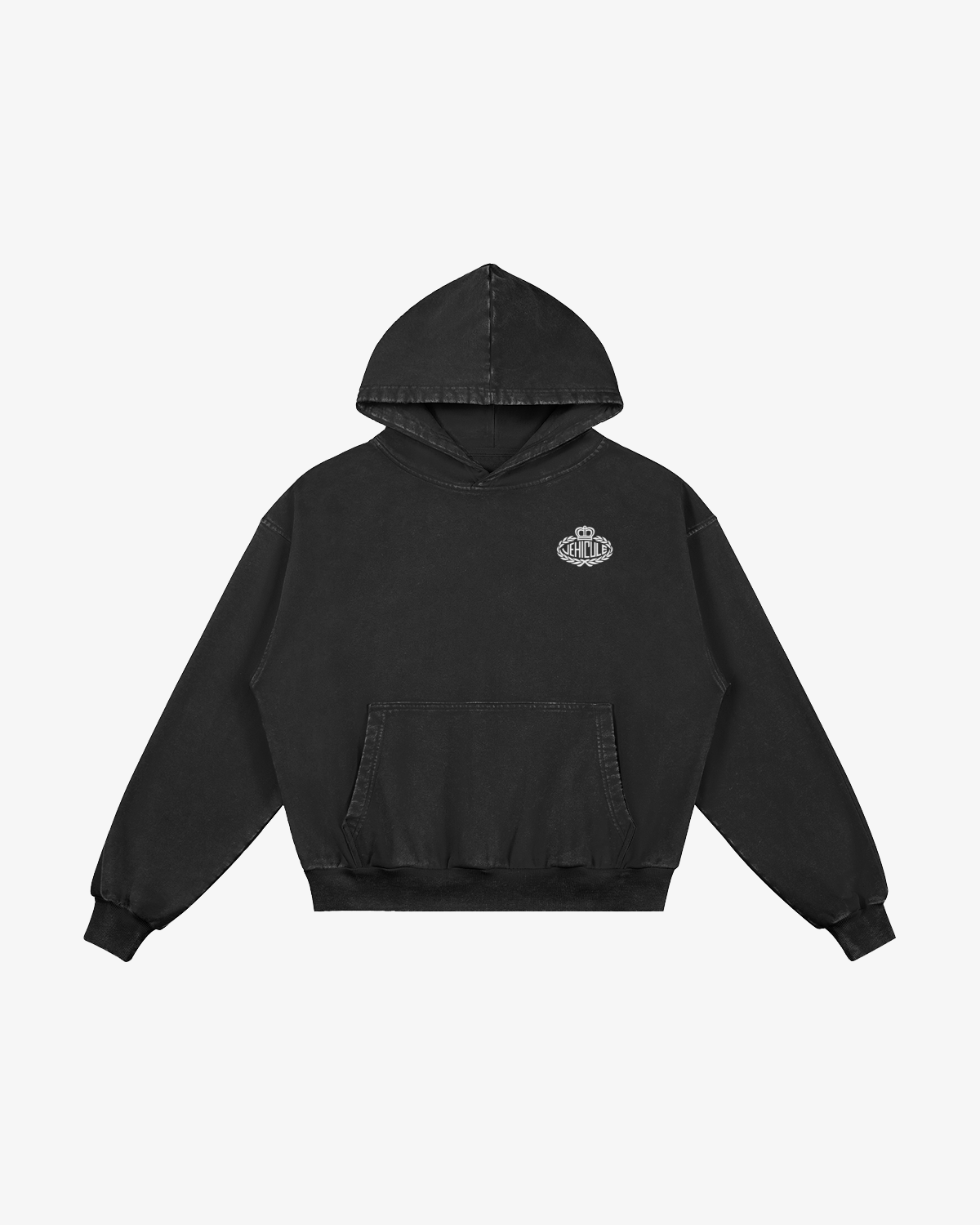 NEVER STRESS EMBROIDERY HOODIE