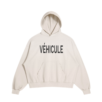 188ST GRAPHIC DISTRESSED HOODIE LIGHT BEIGE