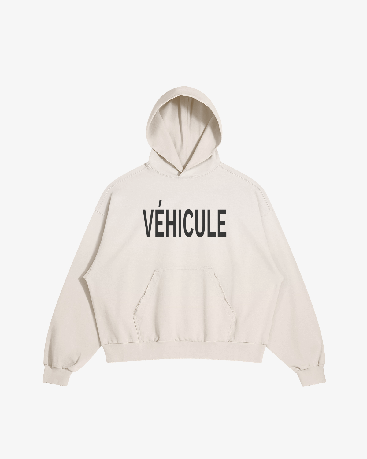 188ST GRAPHIC DISTRESSED HOODIE LIGHT BEIGE