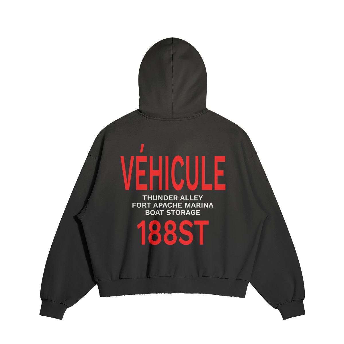 188ST GRAPHIC DISTRESSED HOODIE BLACK