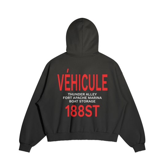 188ST GRAPHIC DISTRESSED HOODIE BLACK